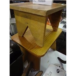Two Wood Step Stools