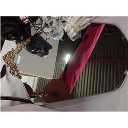 Mirror with Gold Top Trim