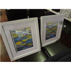 Two white Framed Prints