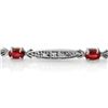 Image 2 : 2.75 CTW Ruby & Diamond Bracelet 10K White Gold - REF-38Y2N - 14321