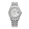 Image 2 : Rolex Ladies Stainless Steel, Diamond Dial & Diamond Bezel, Saph Crystal - REF-363W3K