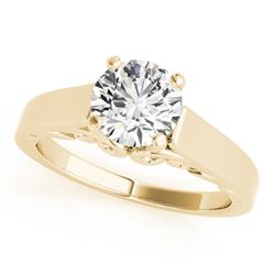 0.75 CTW Certified VS/SI Diamond Solitaire Ring 18K Yellow Gold - REF-189F8M - 27782