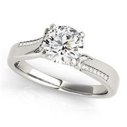 0.93 CTW Certified VS/SI Diamond Solitaire Ring 18K White Gold - REF-180R2K - 27906