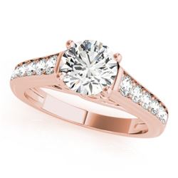 1.25 CTW Certified VS/SI Diamond Solitaire Ring 18K Rose Gold - REF-218Y8N - 27505