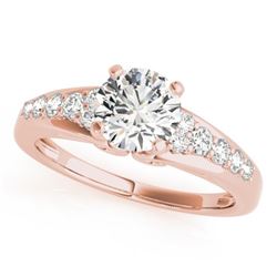 0.90 CTW Certified VS/SI Diamond Solitaire Ring 18K Rose Gold - REF-170H8W - 27604