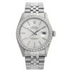 Image 1 : Rolex Men's Stainless Steel, QuickSet, Index Bar Dial with Diamond Bezel - REF-441N8F