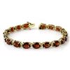 Image 1 : 28.0 CTW Garnet Bracelet 10K Yellow Gold - REF-62M2F - 14231