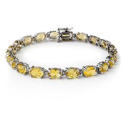 16.40 CTW Citrine Bracelet 10K White Gold - REF-46H5W - 13804