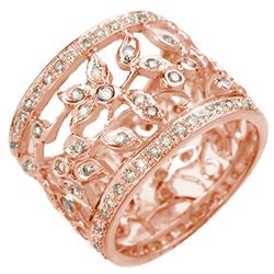 1.30 CTW Certified VS/SI Diamond Ring 14K Rose Gold - REF-103W3H - 10658