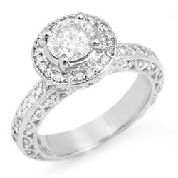 2.0 CTW Certified VS/SI Diamond Ring 18K White Gold - REF-430M9F - 11365