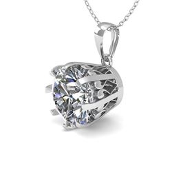 1 CTW VS/SI Diamond Solitaire Necklace 18K White Gold - REF-280W2H - 35712