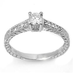 0.70 CTW Certified VS/SI Diamond Solitaire Ring 14K White Gold - REF-81N5Y - 13616