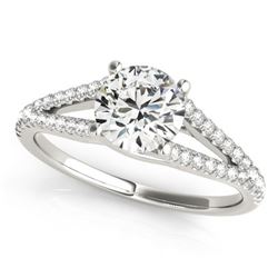 0.75 CTW Certified VS/SI Diamond Solitaire Ring 18K White Gold - REF-116W4H - 27948