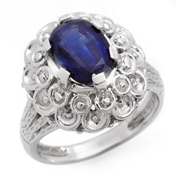 2.50 CTW Sapphire Ring 10K White Gold - REF-45M5F - 10090