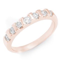 0.65 CTW Certified VS/SI Diamond Ring 14K Rose Gold - REF-57W8H - 11434