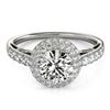 1.65 CTW Certified VS/SI Diamond Solitaire Halo Ring 18K White Gold - REF-411T8X - 26497