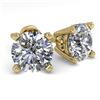 1.50 CTW VS/SI Diamond Stud Designer Earrings 18K Yellow Gold - REF-306N8Y - 32296