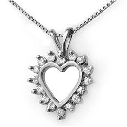 0.50 CTW Certified VS/SI Diamond Pendant 18K White Gold - REF-48Y2N - 13313