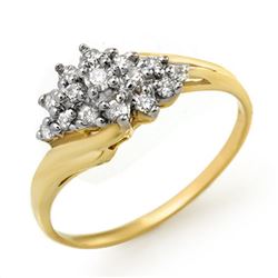 0.25 CTW Certified VS/SI Diamond Ring 14K Yellow Gold - REF-31M5F - 13593