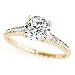 1.2 CTW Certified VS/SI Diamond Solitaire Ring 18K Yellow Gold - REF-208H2W - 27461