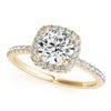 1.25 CTW Certified VS/SI Diamond Solitaire Halo Ring 18K Yellow Gold - REF-368R9K - 26202