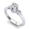 1 CTW VS/SI Diamond Solitaire Art Deco Ring 18K White Gold - REF-157R5K - 36851