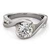 0.65 CTW Certified VS/SI Diamond Solitaire Ring 18K White Gold - REF-133M3F - 27450