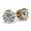 Image 1 : 2.0 CTW VS/SI Diamond Stud Solitaire Earrings 18K Yellow Gold - REF-490W4H - 35686