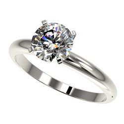 1.57 CTW Certified H-SI/I Quality Diamond Solitaire Engagement Ring 10K White Gold - REF-330F8M - 36