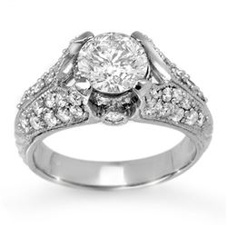 2.20 CTW Certified VS/SI Diamond Ring 14K White Gold - REF-554F3M - 11867