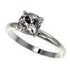 1.25 CTW Certified VS/SI Quality Cushion Cut Diamond Solitaire Ring 10K White Gold - REF-372M3F - 32