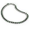 26 CTW Emerald & Diamond Necklace 14K White Gold - REF-709M3F - 11640