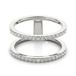 0.90 CTW Certified VS/SI Diamond Designer Fashion Ring 18K White Gold - REF-105N6Y - 28292