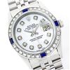 Rolex Ladies Stainless Steel, Diam Dial & Diam/Sapphire Bezel, Saph Crystal - REF-355R6Z