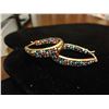 Image 1 : 19kt Rose gold over Stainless Multi Color Ear Rings