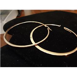 18k Rose Gold over Sterling Silver Hoop Ear Rings
