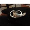 Image 1 : 18 KT White Gold over Stainless Tri Band