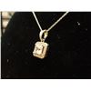 Image 1 : 9 Ct Princess Cut Swarvoski element on Chain