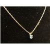 Image 1 : Gold over Sterling Chain with Topaz
