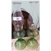 Image 1 : PAIR OF DEPRESSION GLASS OIL LAMPS