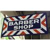 Image 2 : VINTAGE DOUBLE SIDED PORCELAIN BARBERSHOP FLANGE SIGN