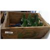 Image 1 : WOODEN POP CRATE W/MISC BOTTLES