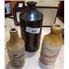 Image 1 : LOT OF 3 STONEWARE BOTTLES