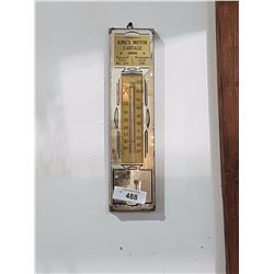 VINTAGE KING'S MOTOR CARTAGE THERMOMETER