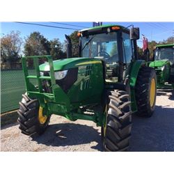 2014 JOHN DEERE 6105M Farm Tractor, VIN/SN:1L06105MHDH785010 - MFWD, 3 PTH, PTO, triple remote, draw