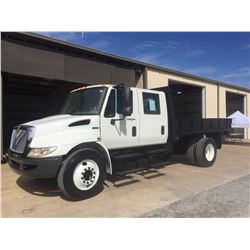 2012 INTERNATIONAL 4300 Flatbed Dump Truck, VIN/SN:3HAJTSKM1CL129326 - crew cab, 6.4L Int. engine, A