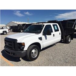 2010 FORD F350 Flatbed Truck, VIN/SN:1FDWW3G59AEB16857 - crew cab, V8 gas, A/T, 9' flatbed body, pin