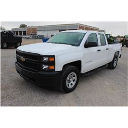 2015 CHEVROLET 1500 Pickup Truck, VIN/SN:1GCVKPEC8FZ214024 - 4x4, ext. cab, V8 gas, A/T, AC, 54,272 