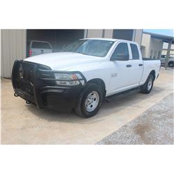 2015 DODGE 1500 Pickup Truck, VIN/SN:1C6RR7FG7FS768055 - 4x4, ext. cab, V6 gas, A/T, AC, 61,139 odom