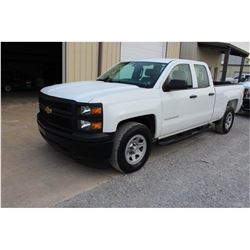 2015 CHEVROLET 1500 Pickup Truck, VIN/SN:1GCRCPEC5FZ210947 - ext. cab, V8 gas, A/T, AC, 58,432 odome
